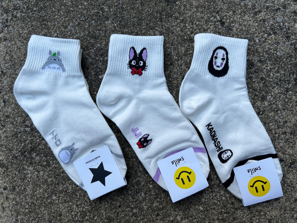 Totoro, Jiji, No face Socks