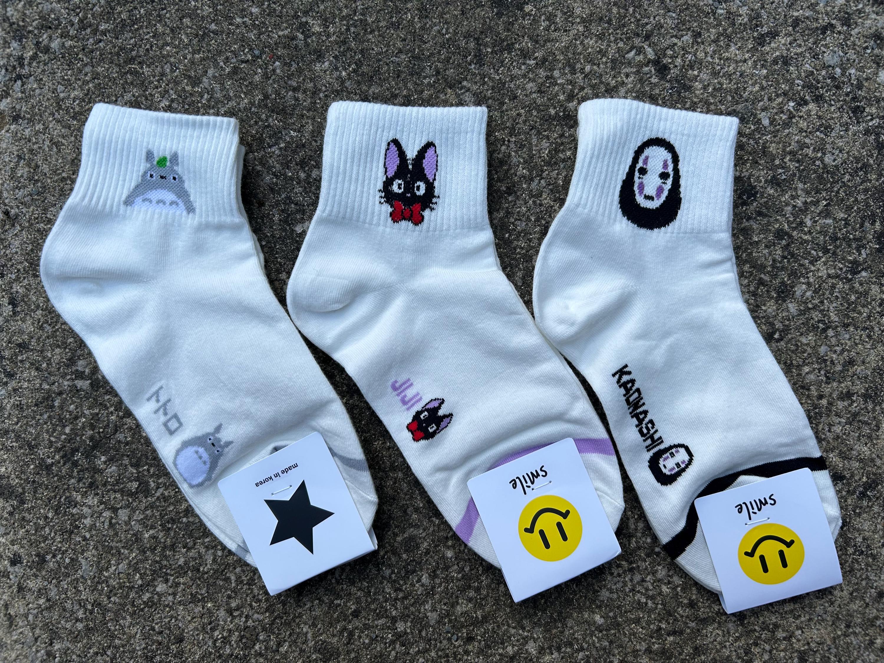 Totoro, Jiji, No face Socks