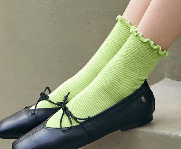 Ribbed Frill Socks