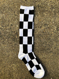 Checkerboard Knee Length Socks