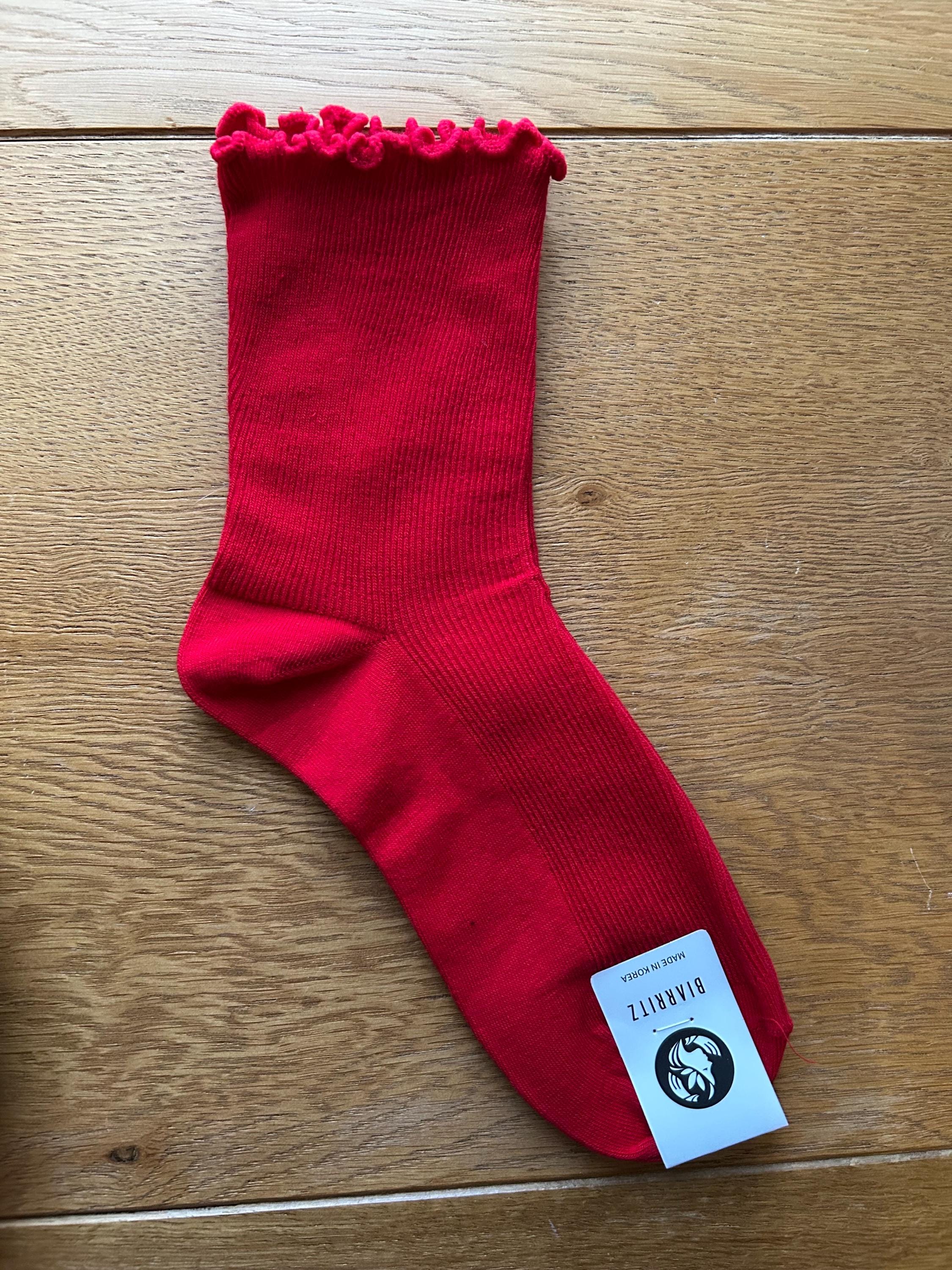 Ribbed Frill Socks