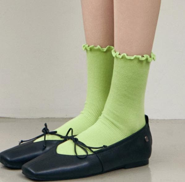 Ribbed Frill Socks
