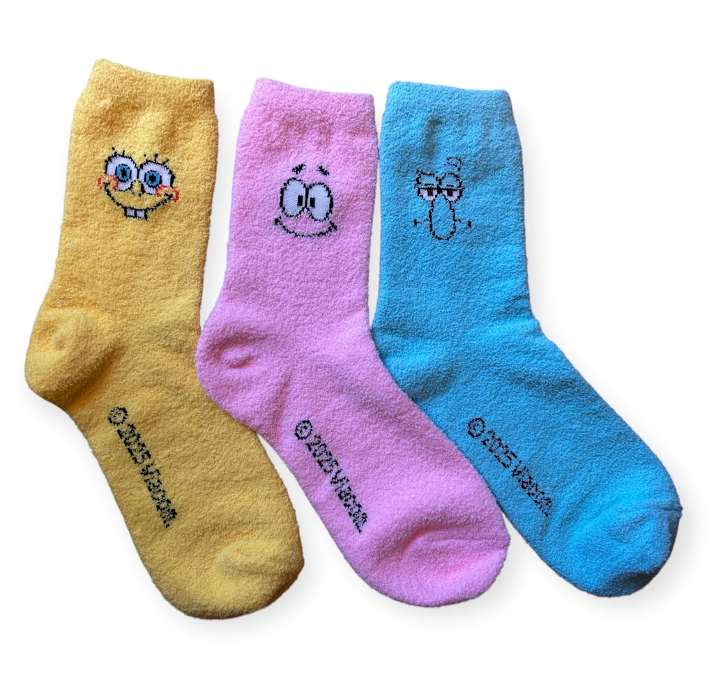 SpongeBob & Friends Fluffy Bed Socks